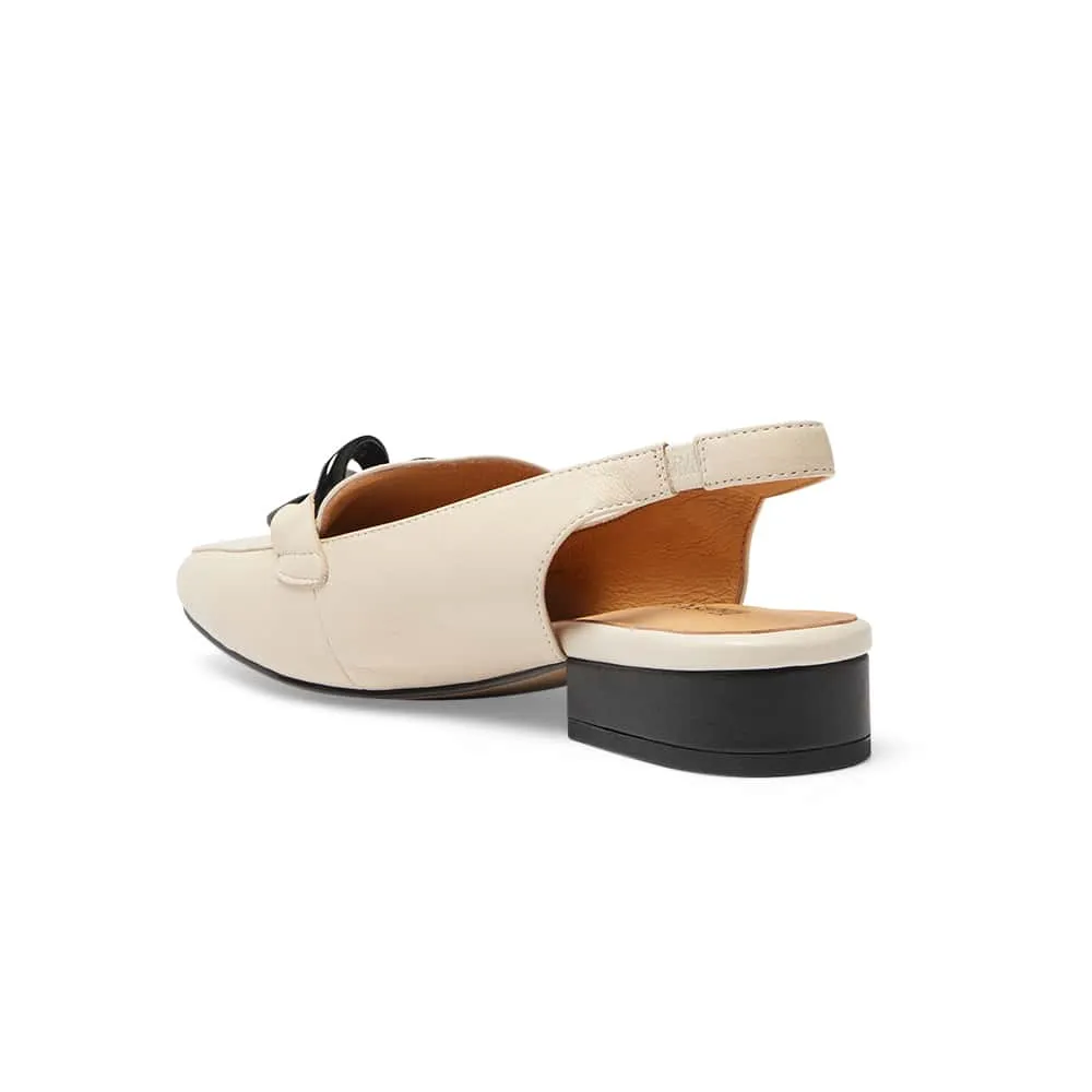 Domino Loafer in Ivory/black Multi Leather