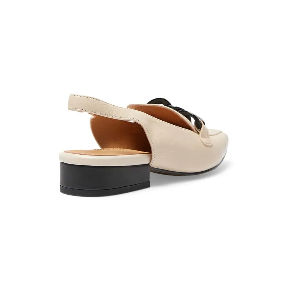 Domino Loafer in Ivory/black Multi Leather