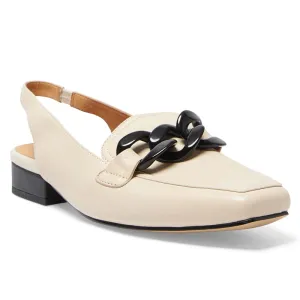 Domino Loafer in Ivory/black Multi Leather