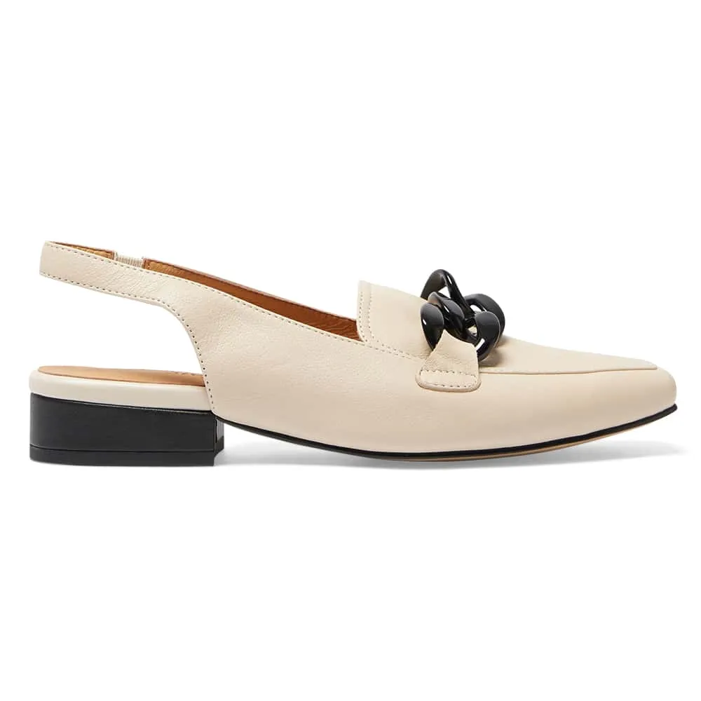 Domino Loafer in Ivory/black Multi Leather