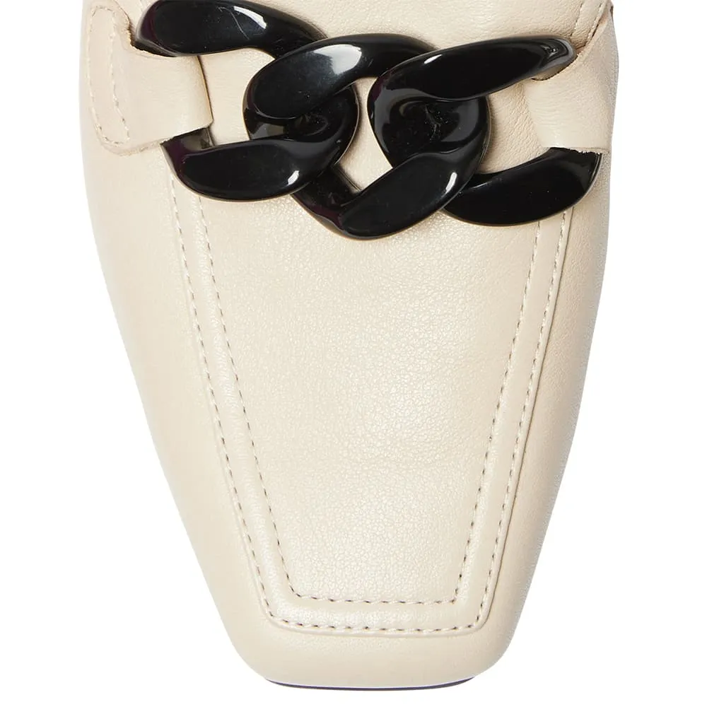 Domino Loafer in Ivory/black Multi Leather