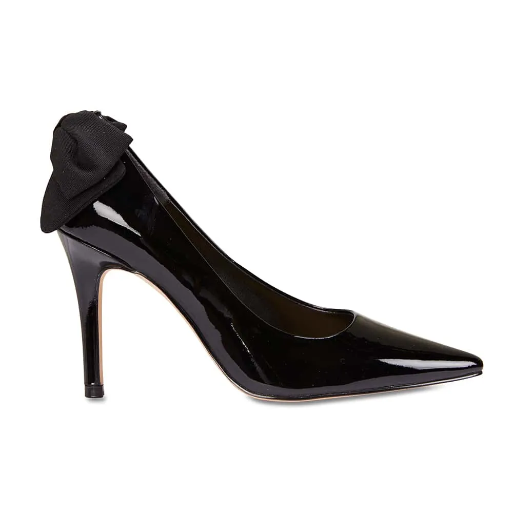 Donna Heel in Black Patent