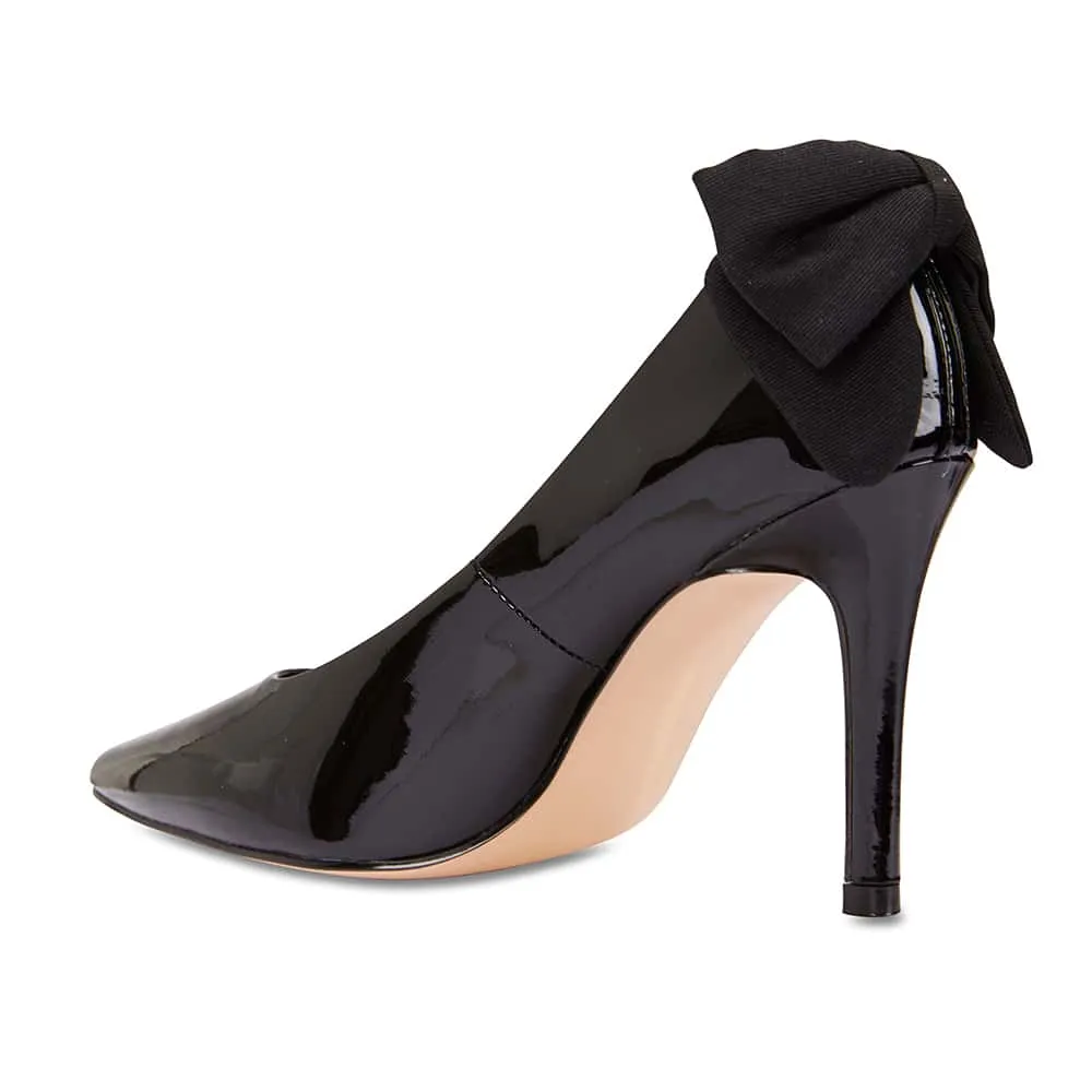 Donna Heel in Black Patent