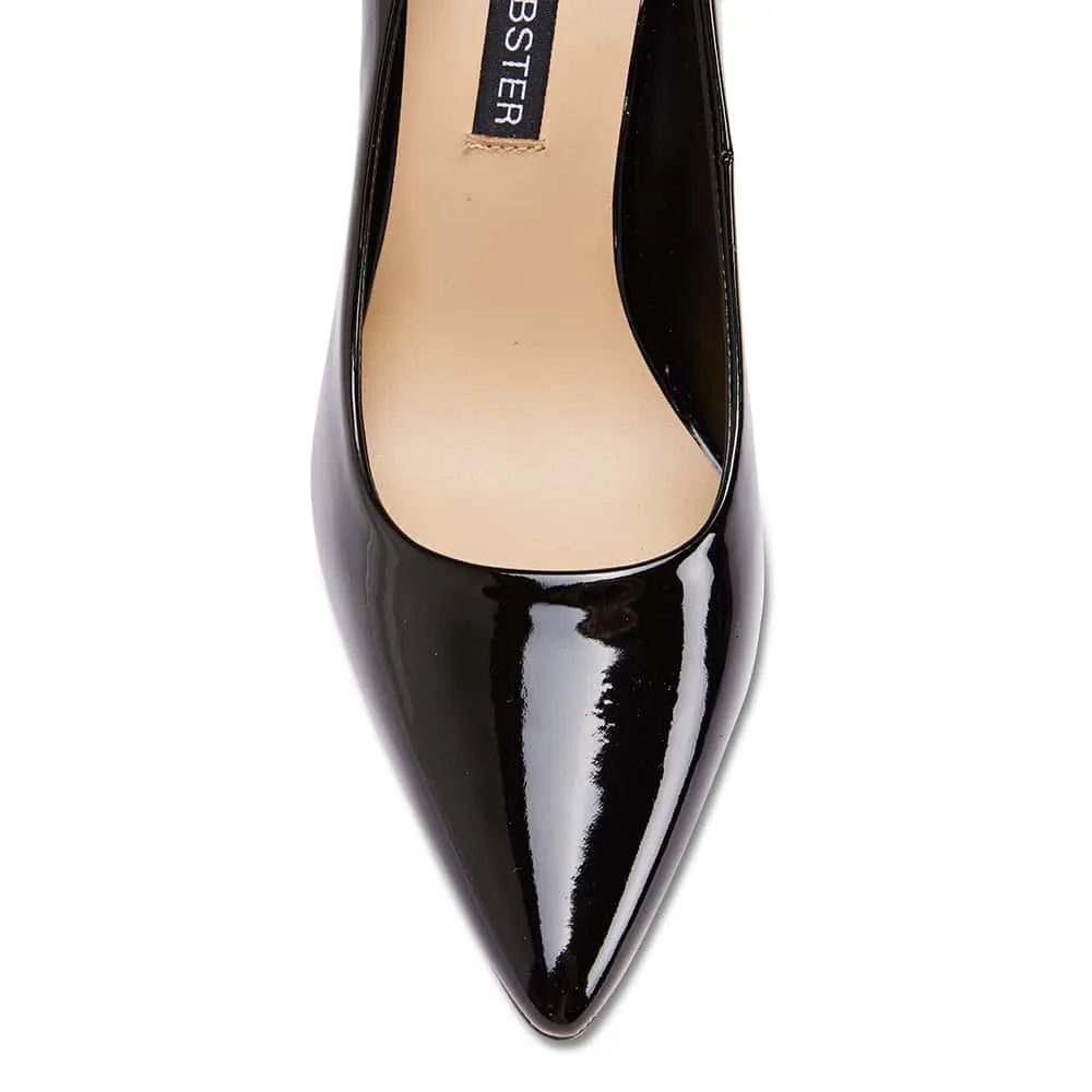 Donna Heel in Black Patent