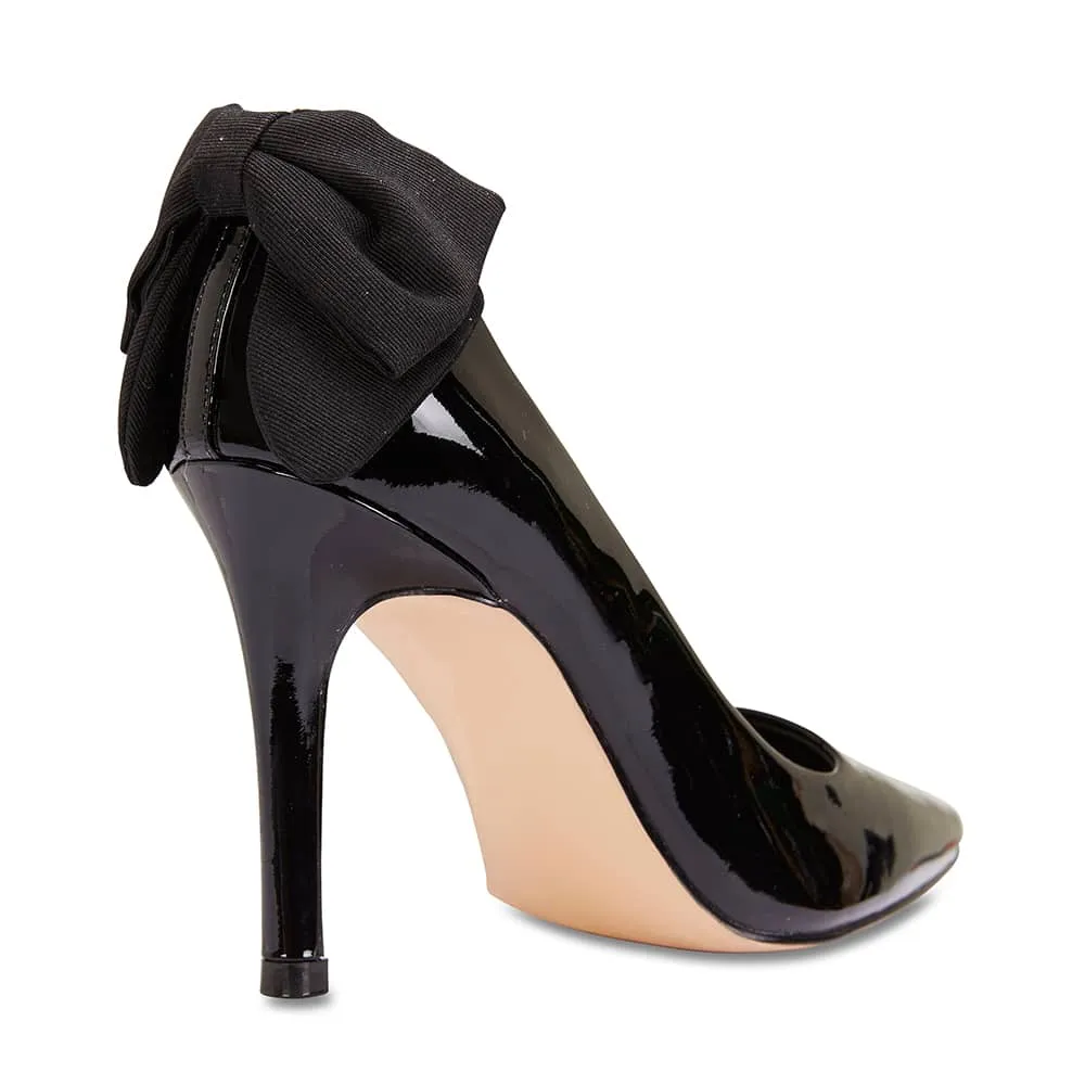 Donna Heel in Black Patent