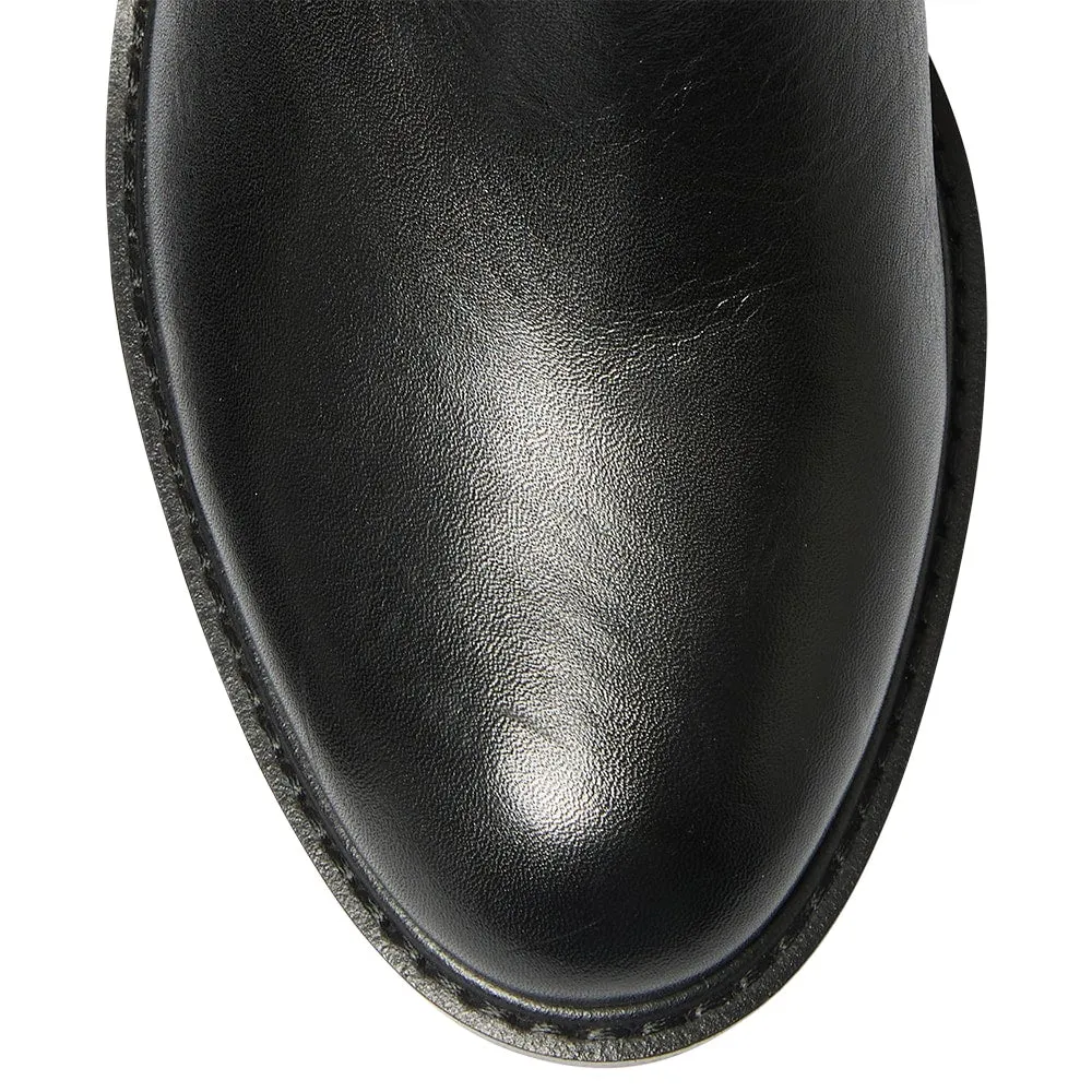 Earl Boot in Black Leather
