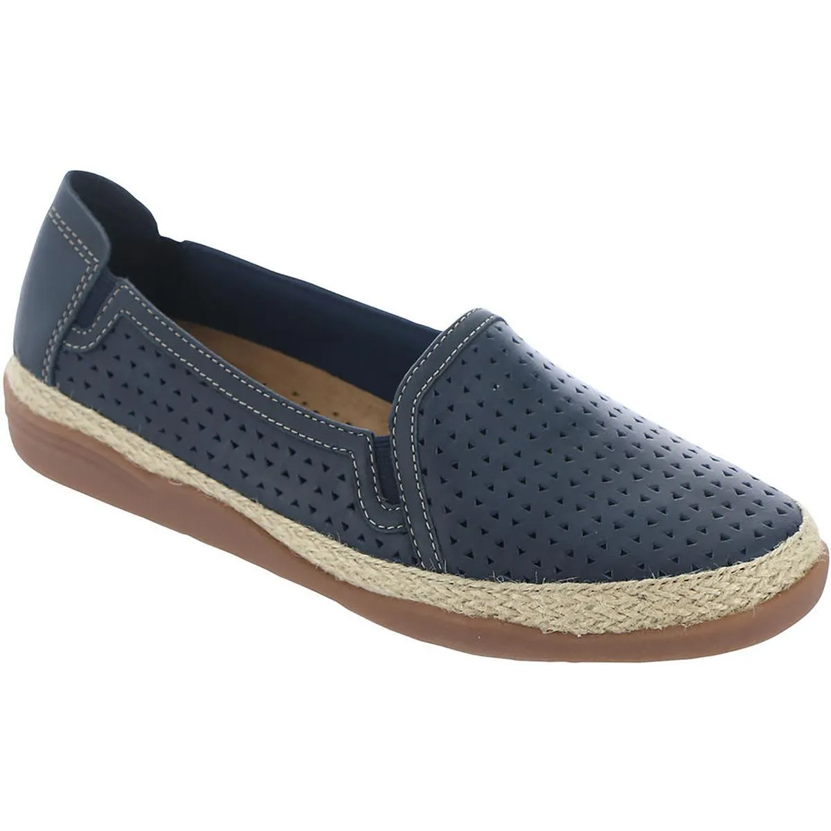 Elaina Ruby Womens Slip On Leather Loafers