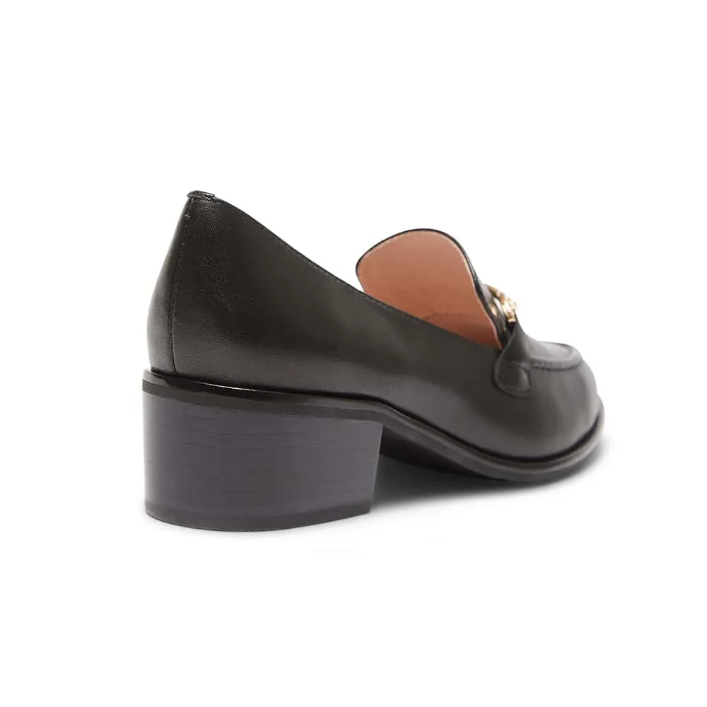Elena Loafer in Black Leather