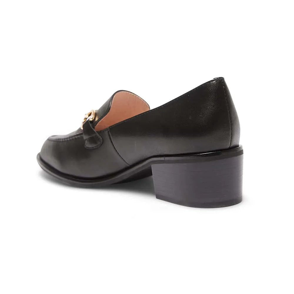 Elena Loafer in Black Leather