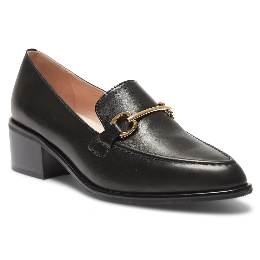 Elena Loafer in Black Leather