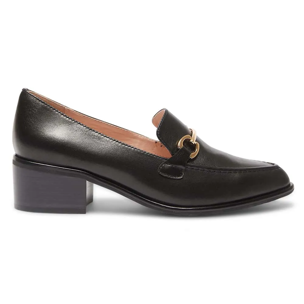 Elena Loafer in Black Leather