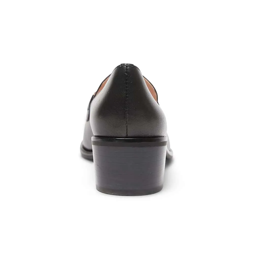 Elena Loafer in Black Leather