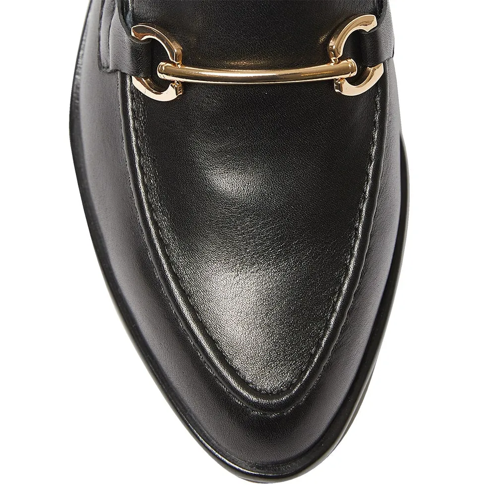 Elena Loafer in Black Leather