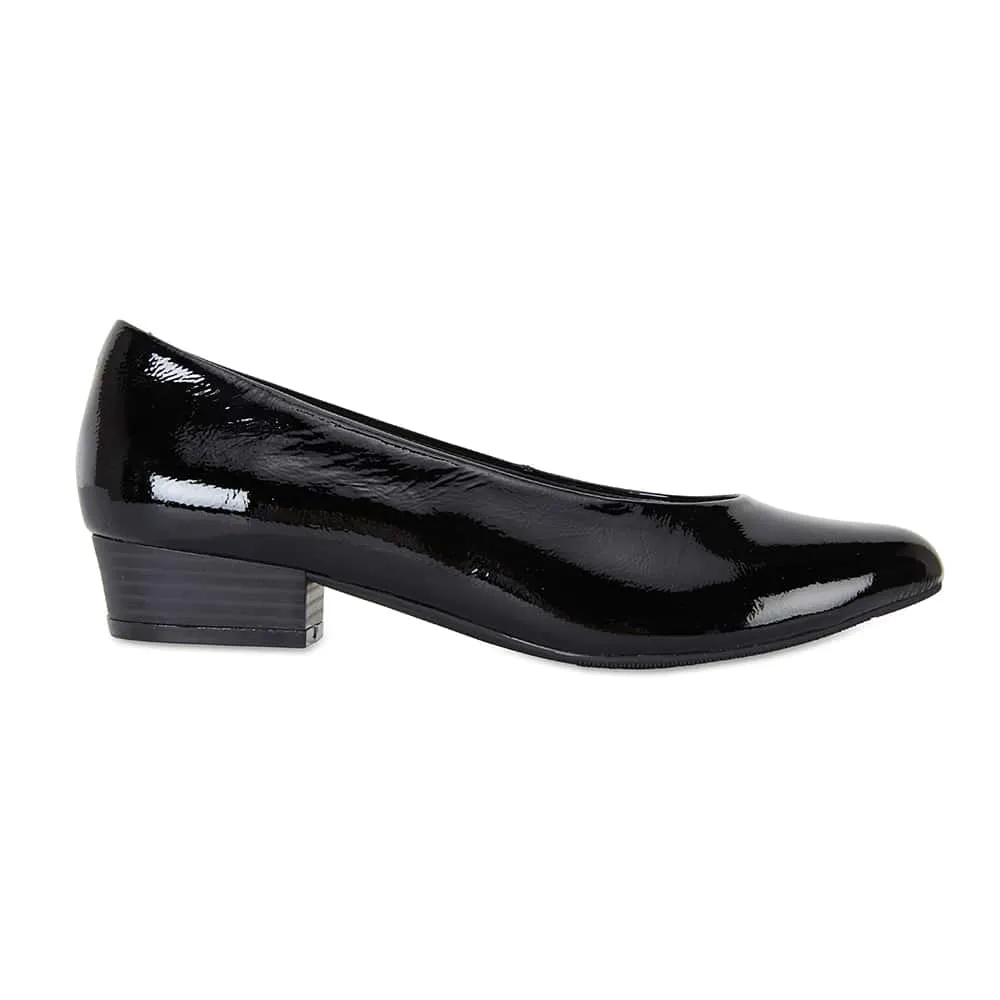 Emily Heel in Black Patent
