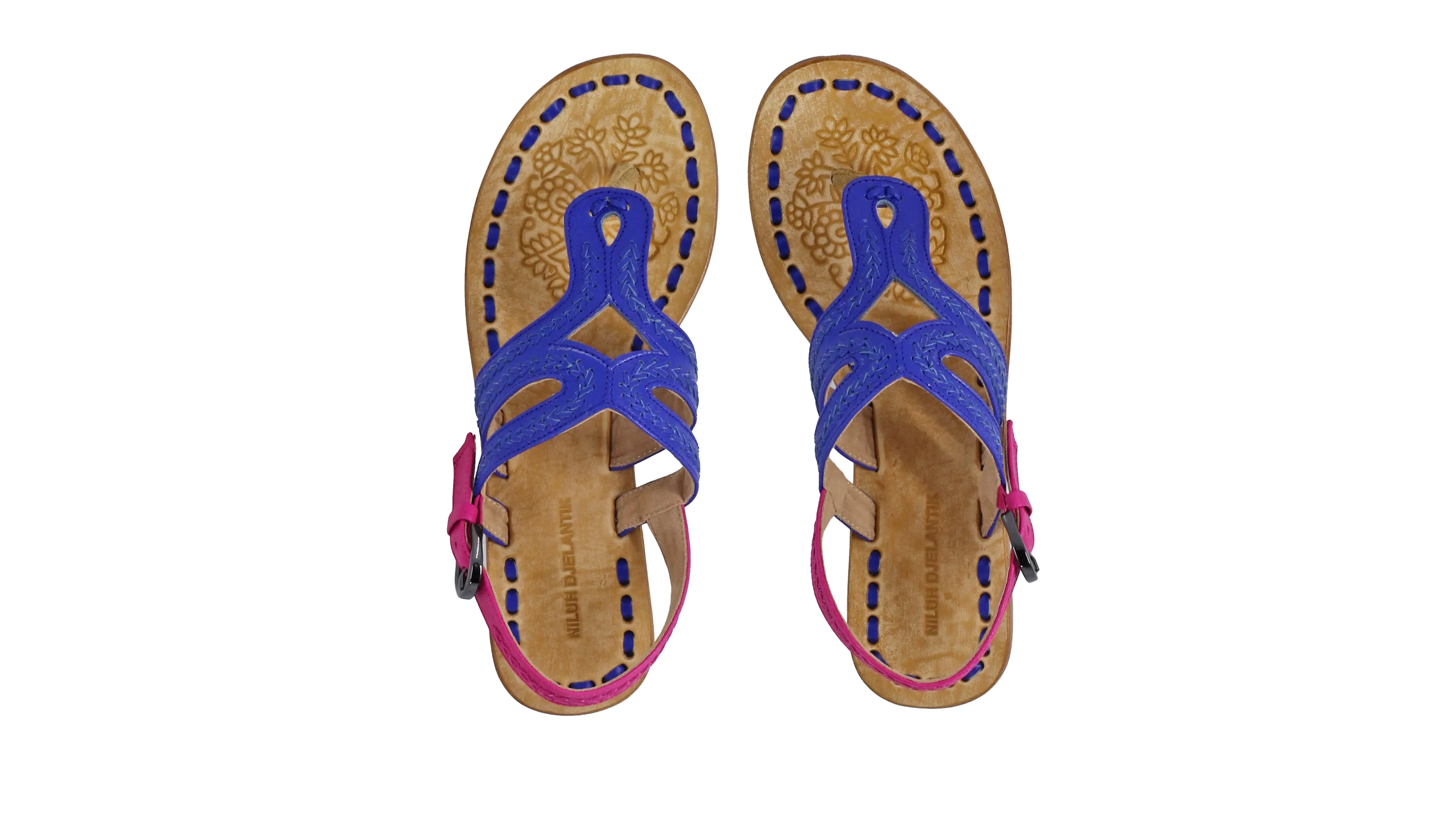Emma 20mm Flat - Royal Blue & Fuschia