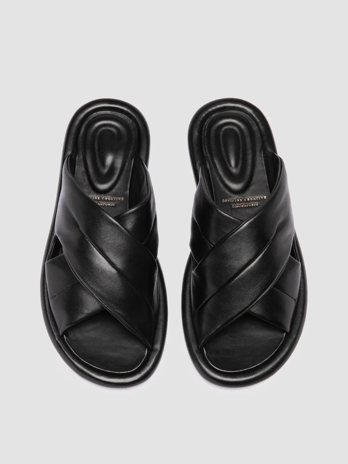 ESTENS 108 - Black Leather Slide