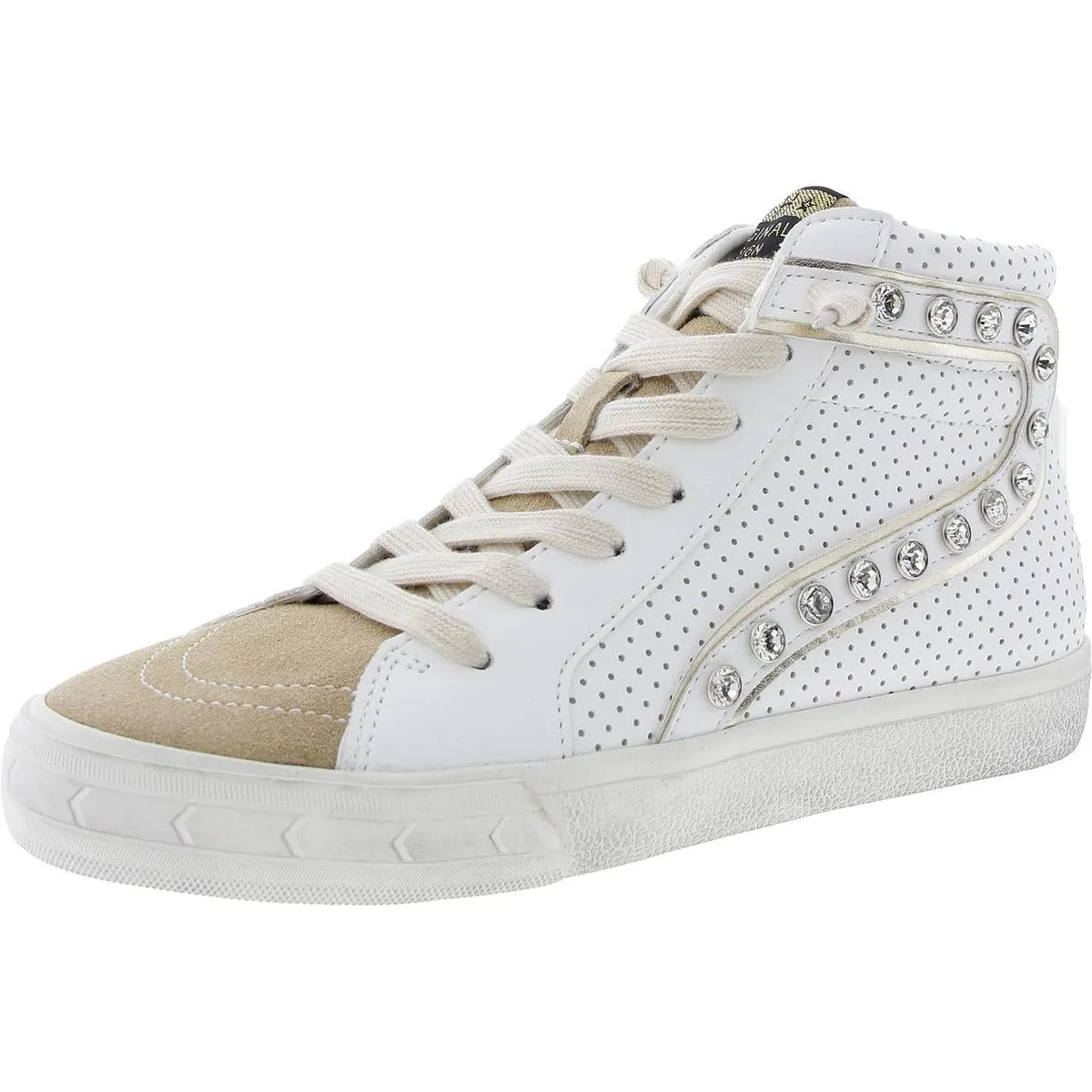 Excel High Womens Rhinestone Man Made High-Top Sneakers