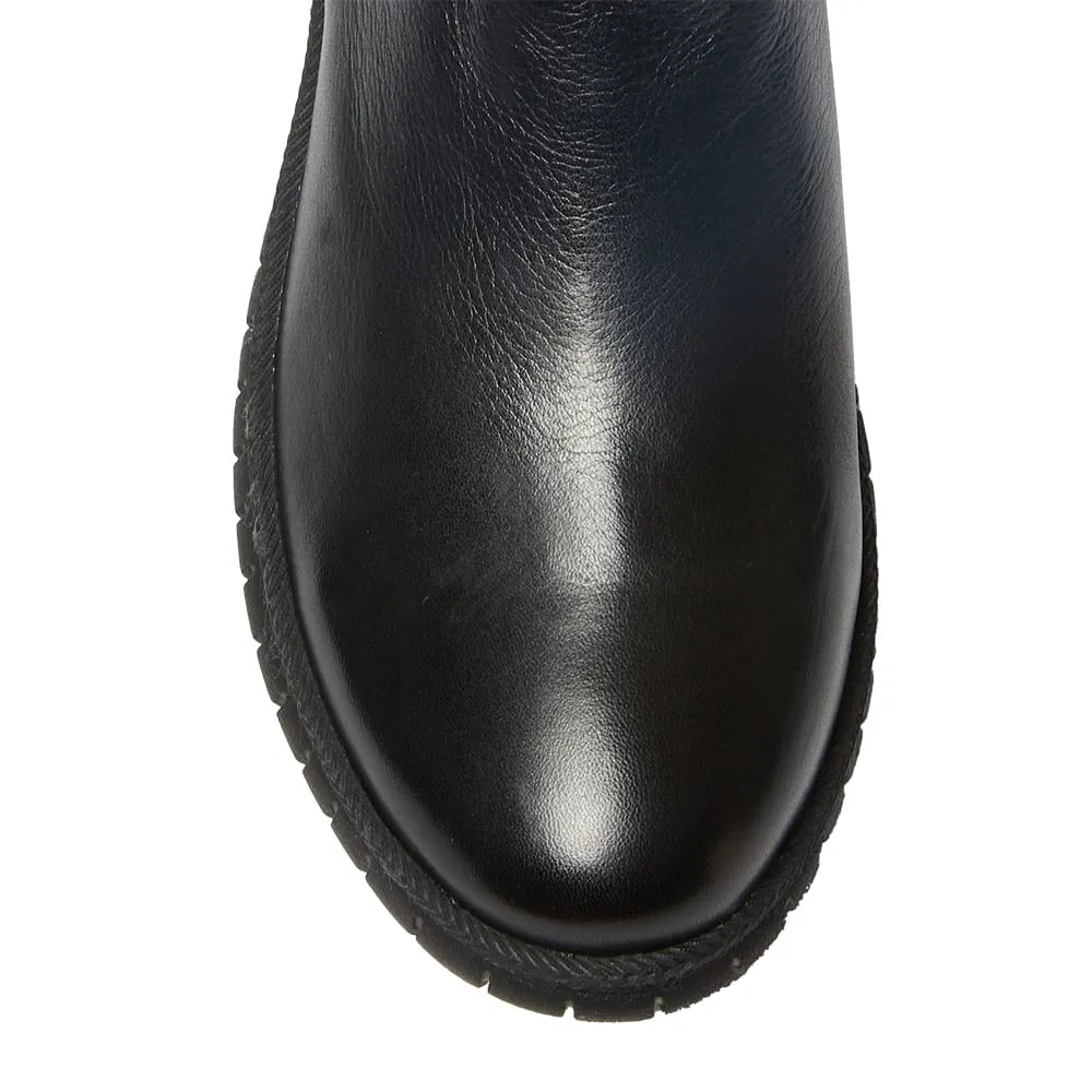 Factor Boot in Black On Black Leather