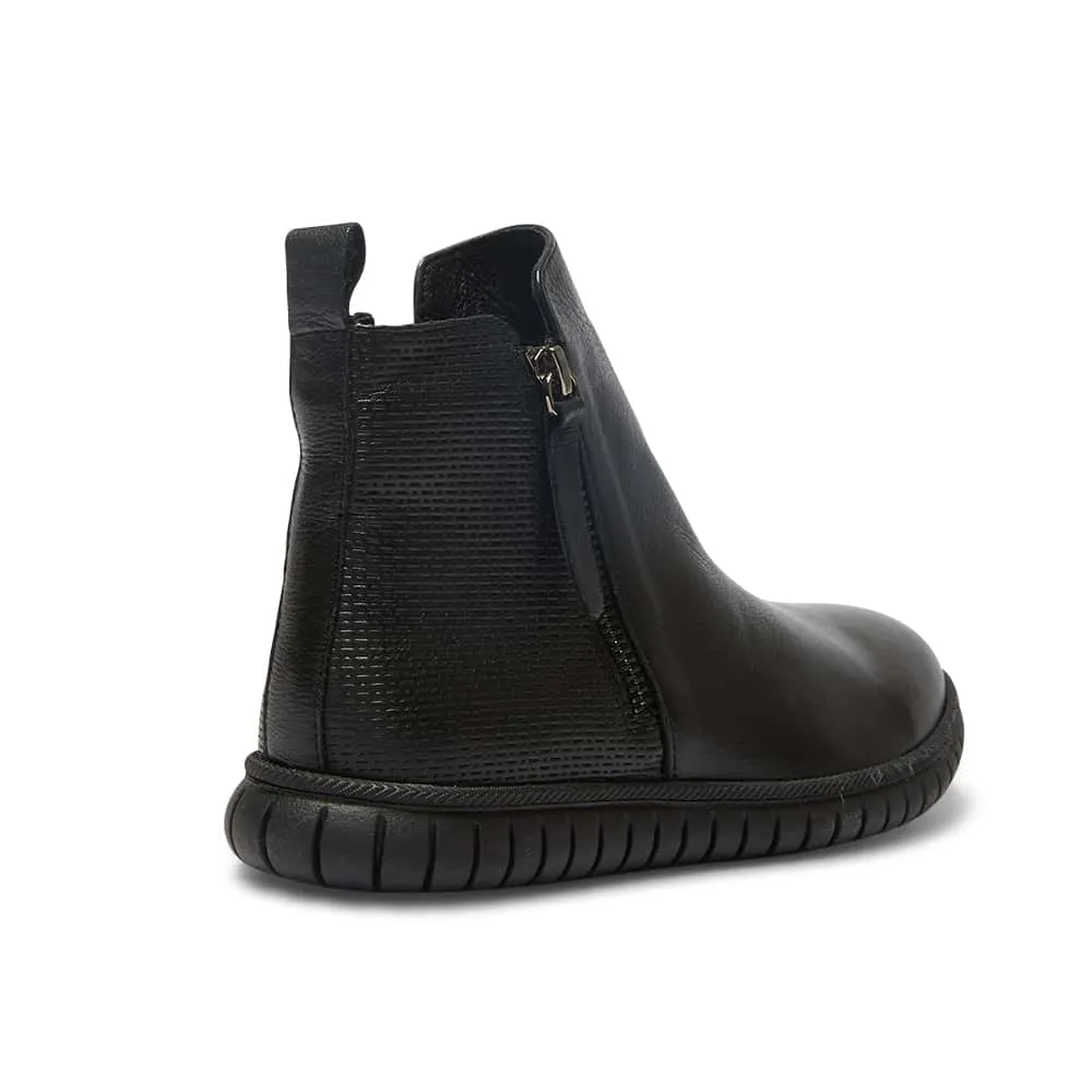 Factor Boot in Black On Black Leather