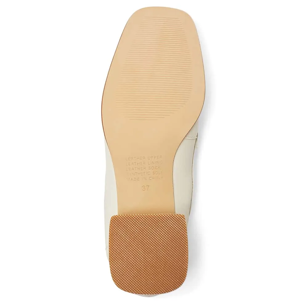 Fancy Loafer in Ivory Leather