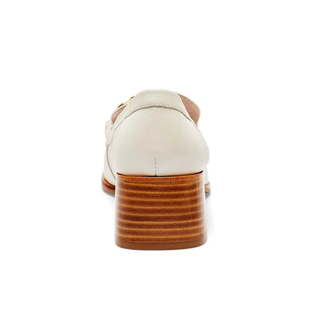 Fancy Loafer in Ivory Leather