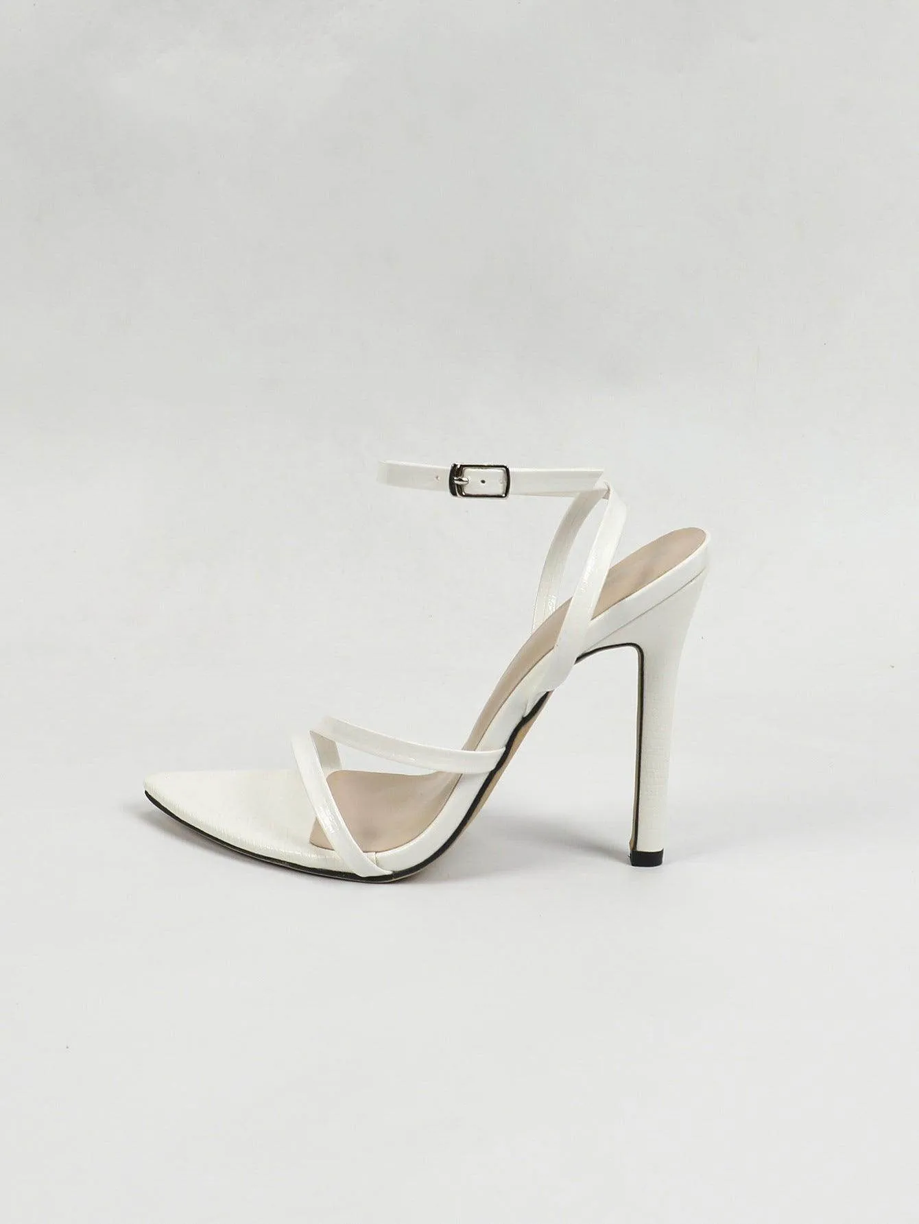 Faux Leather  Ankle Strap  Stiletto heel Sandals 816655925411