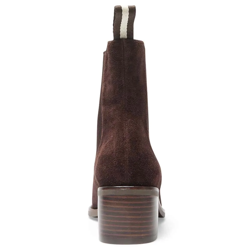 Federal Boot in Chocolate Suede Suede