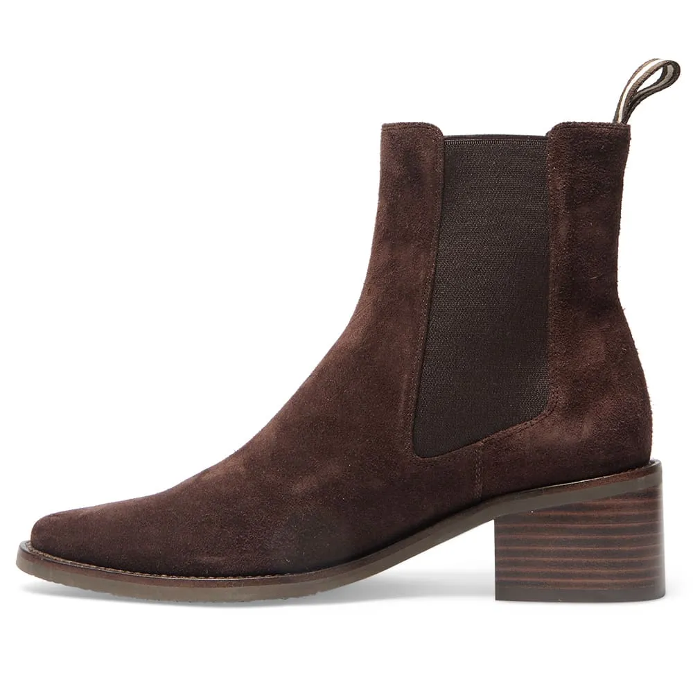 Federal Boot in Chocolate Suede Suede