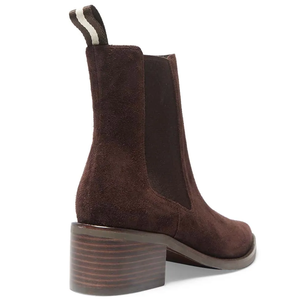 Federal Boot in Chocolate Suede Suede