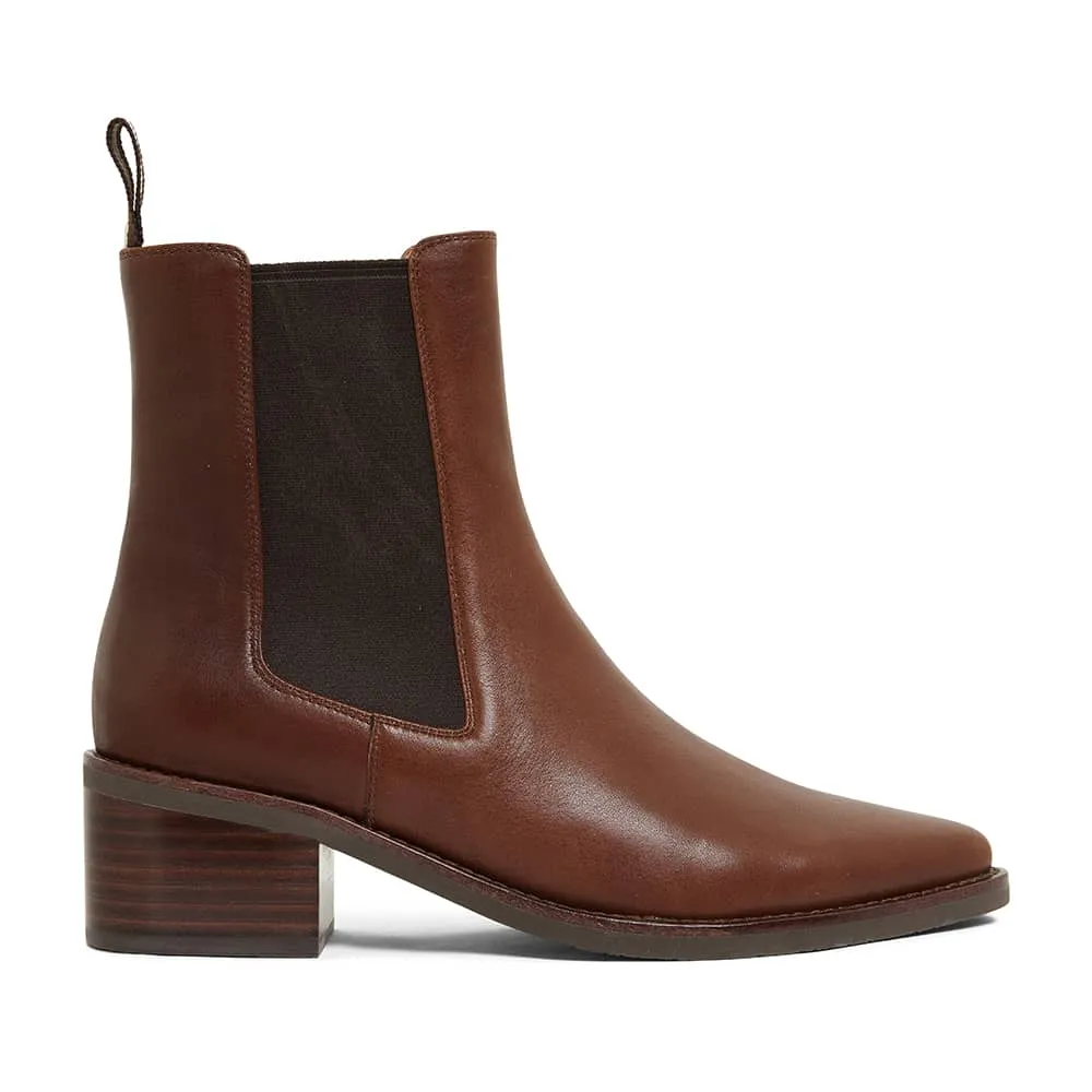 Federal Boot in Mid Brown Leather
