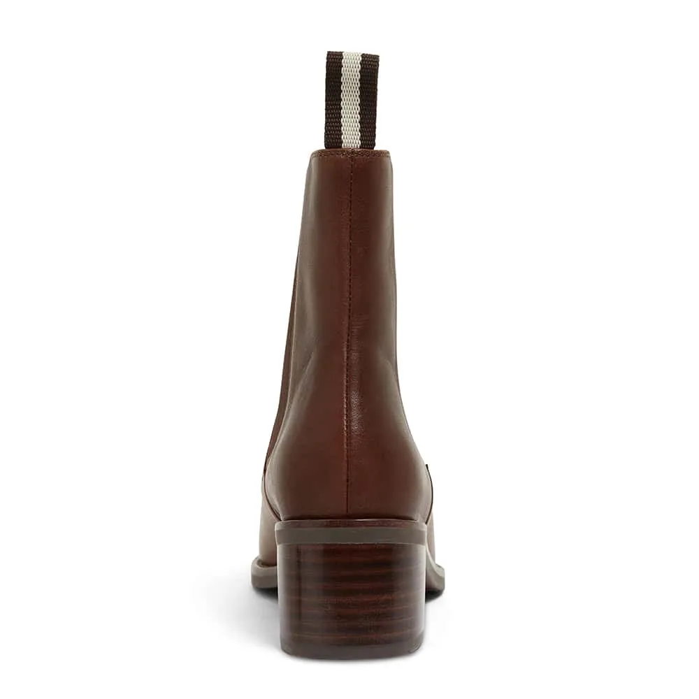 Federal Boot in Mid Brown Leather