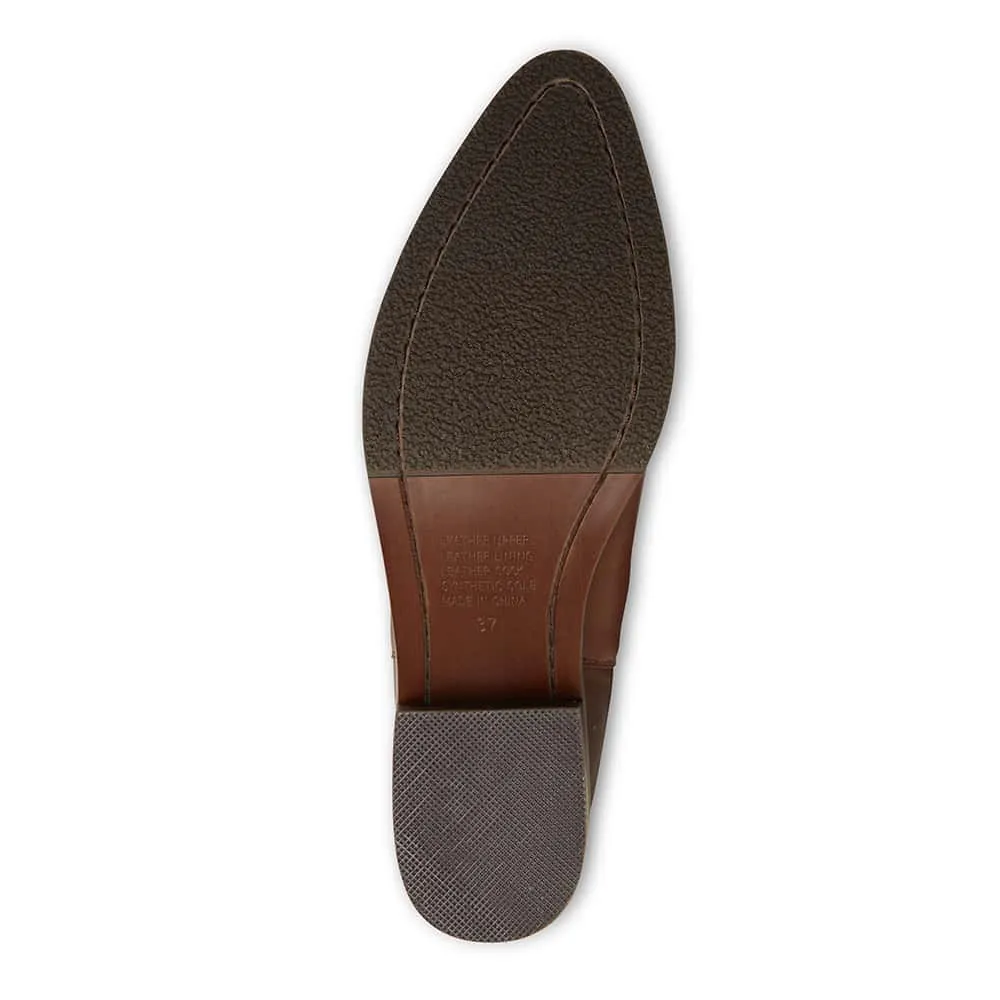 Federal Boot in Mid Brown Leather