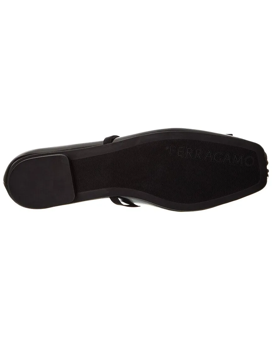Ferragamo Zina Leather Flat