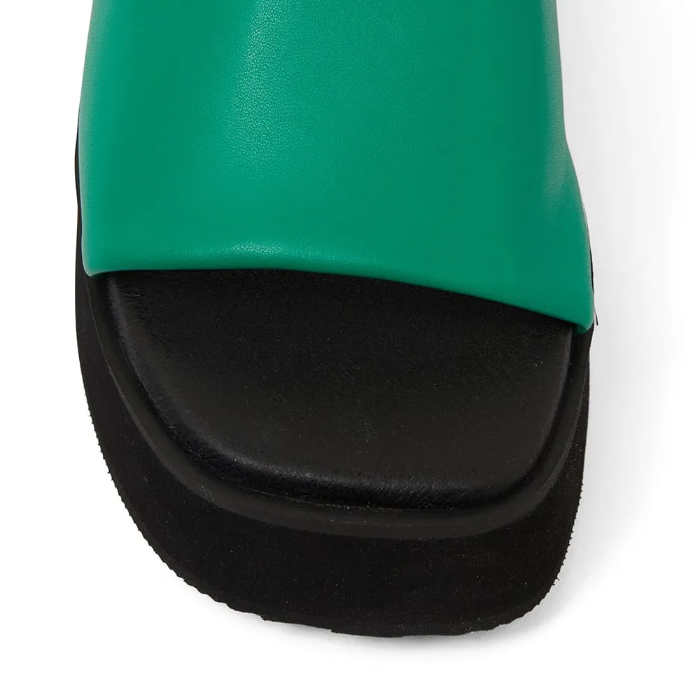 Fiasco Heel in Green Smooth