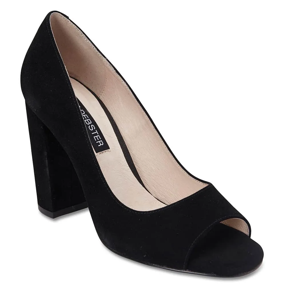 Finn Heel in Black Suede