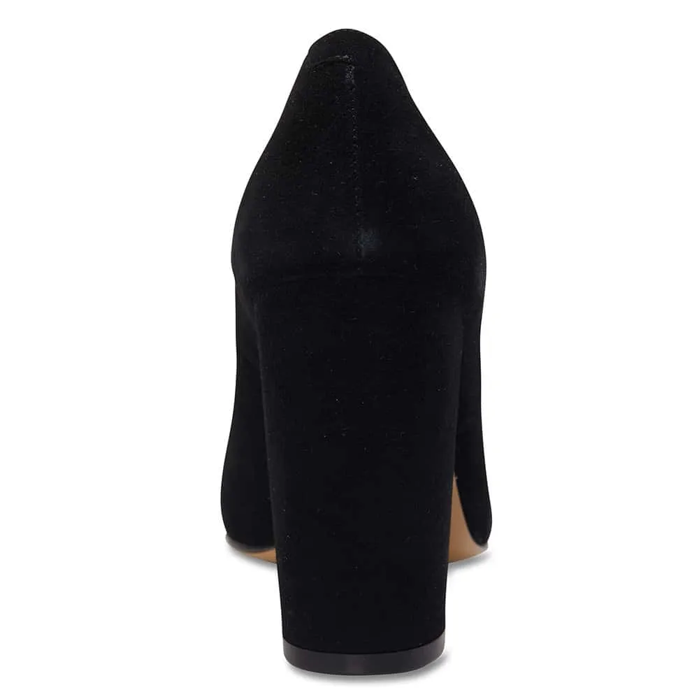 Finn Heel in Black Suede