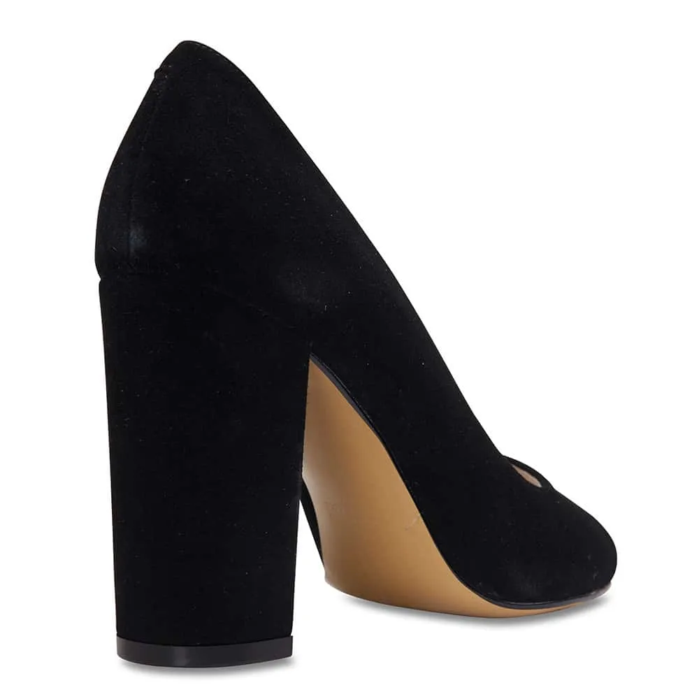 Finn Heel in Black Suede