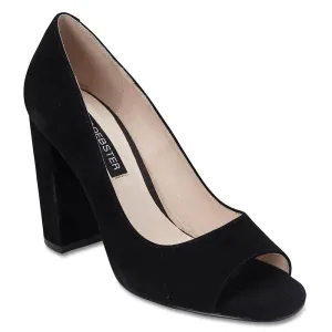 Finn Heel in Black Suede