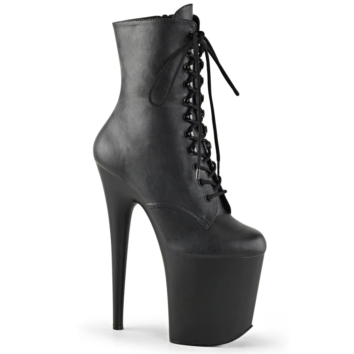 FLAMINGO-1020 Black Faux Leather/Black Matte