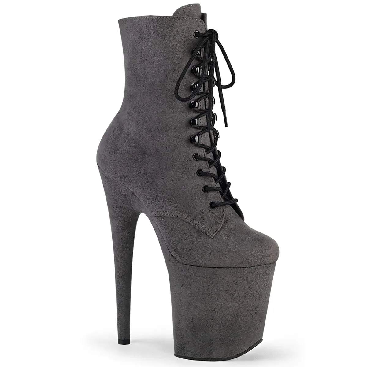 FLAMINGO-1020FS Grey Faux Suede/Grey Faux Suede