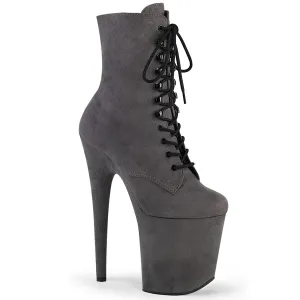 FLAMINGO-1020FS Grey Faux Suede/Grey Faux Suede