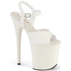 FLAMINGO-809 Platform Shoes Off-White Faux Leather/Off-White Matte
