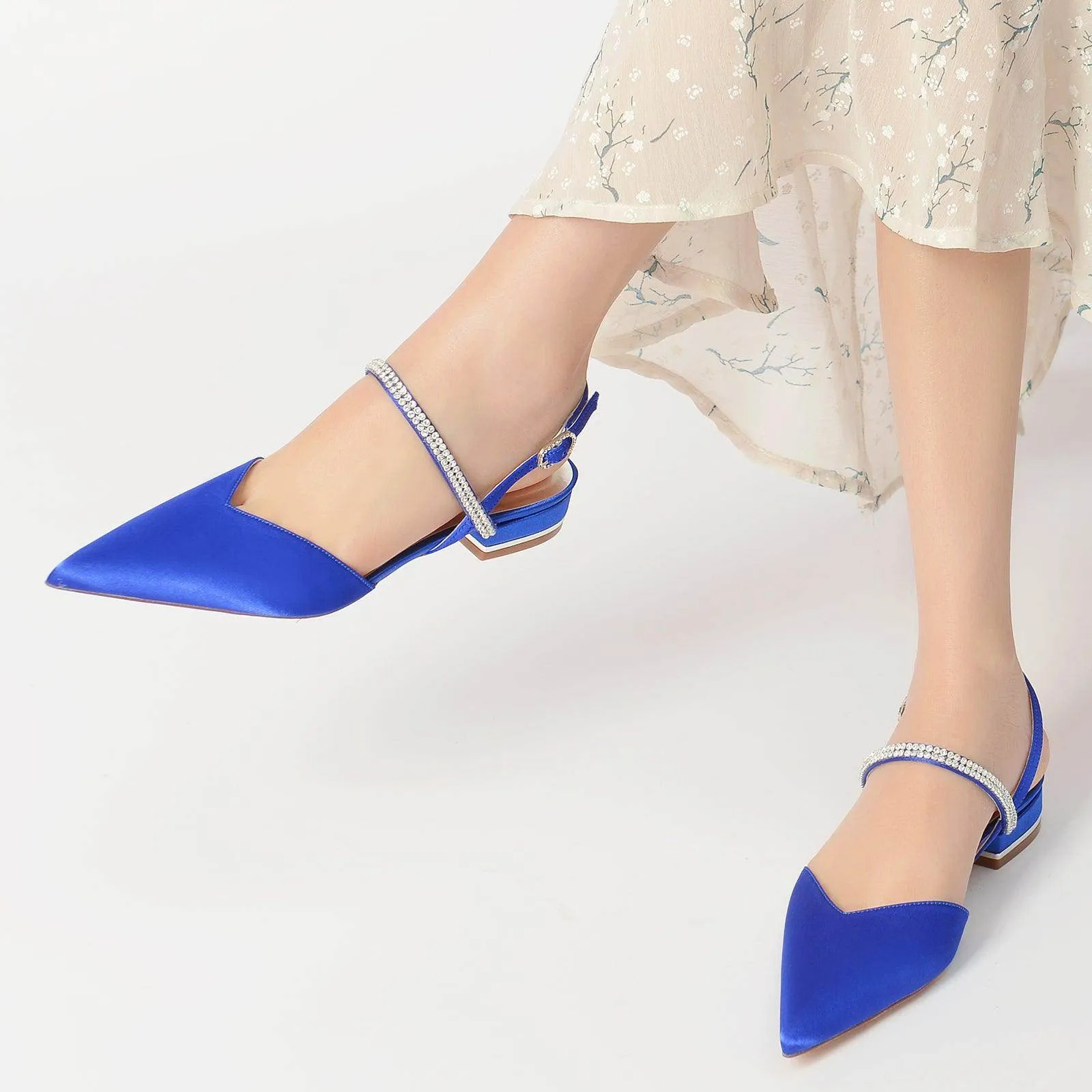 Flat Heel 2.5cm Silk-Like Shoes CK0255