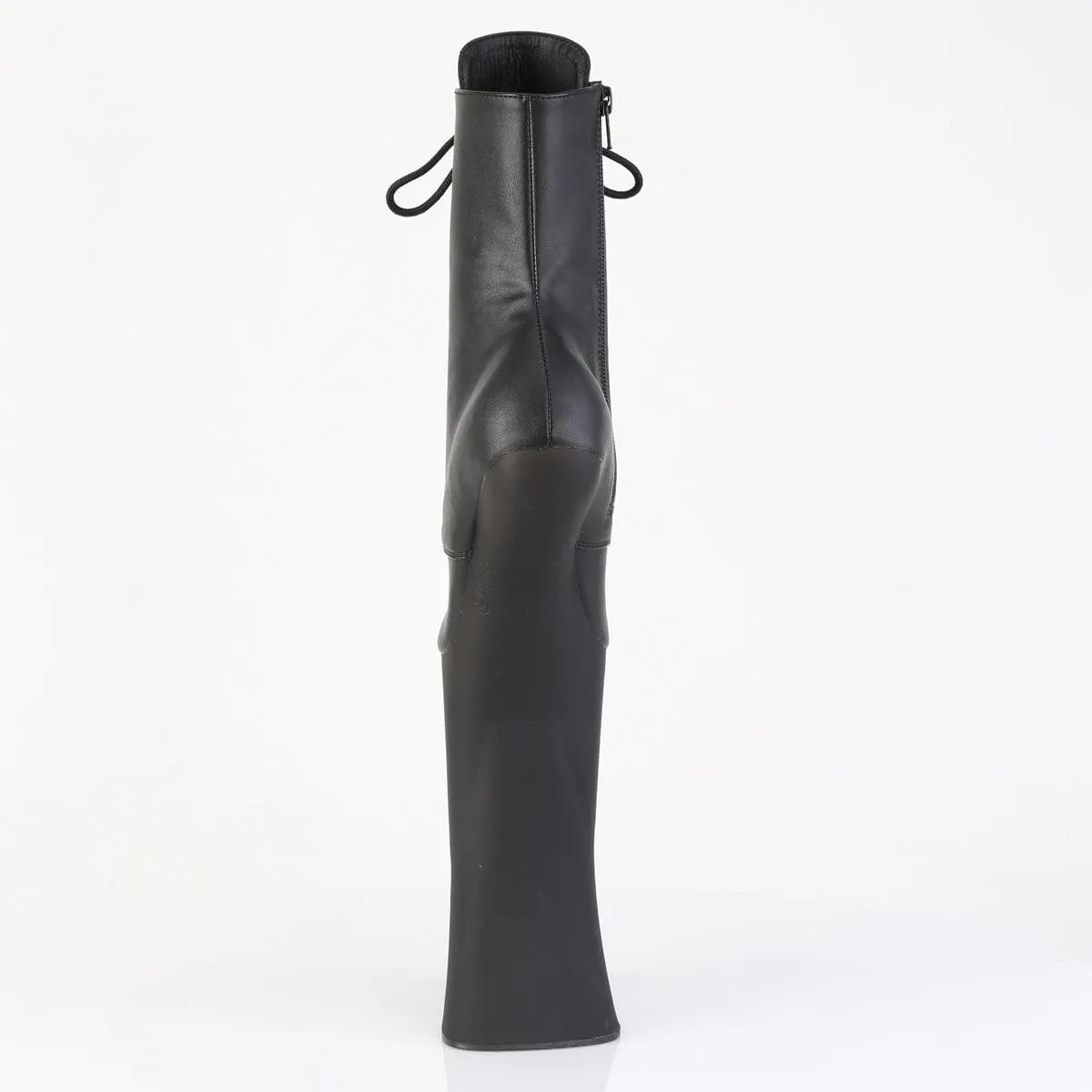 FORBIDDEN-1020 Platform Shoes Black Faux Leather/Black Matte