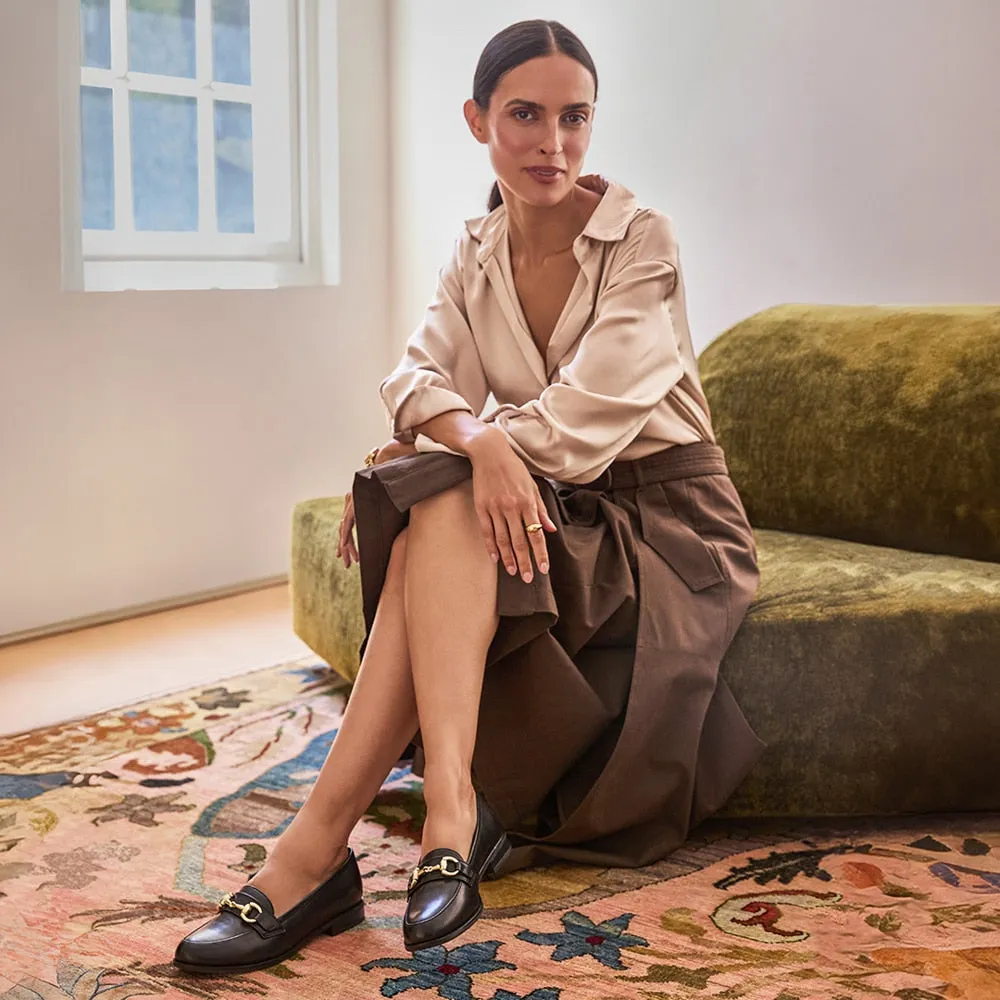 Gala Loafer in Black Leather