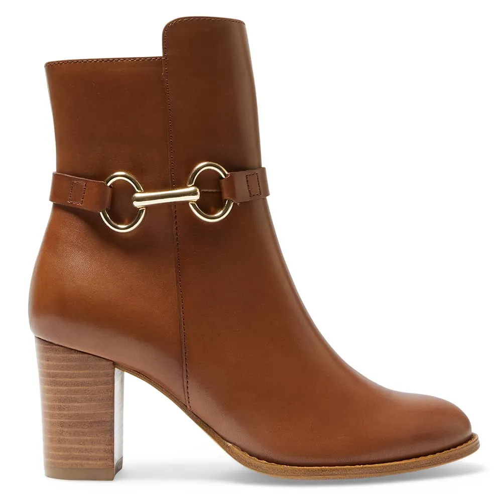 Gemini Boot in Mid Brown Leather