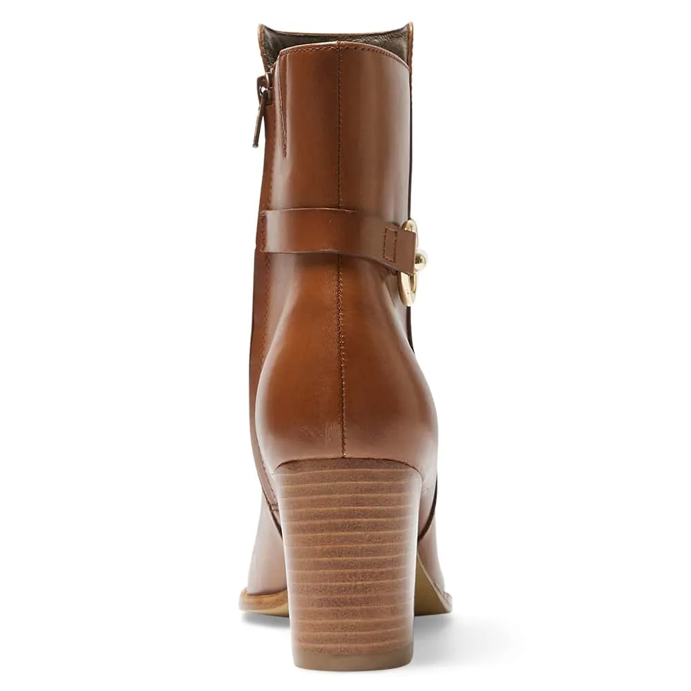 Gemini Boot in Mid Brown Leather