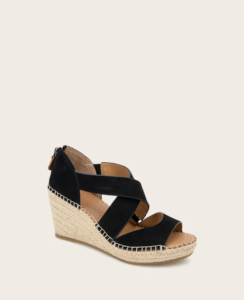GENTLE SOULS - Corinne Nubuck Espadrille Wedge