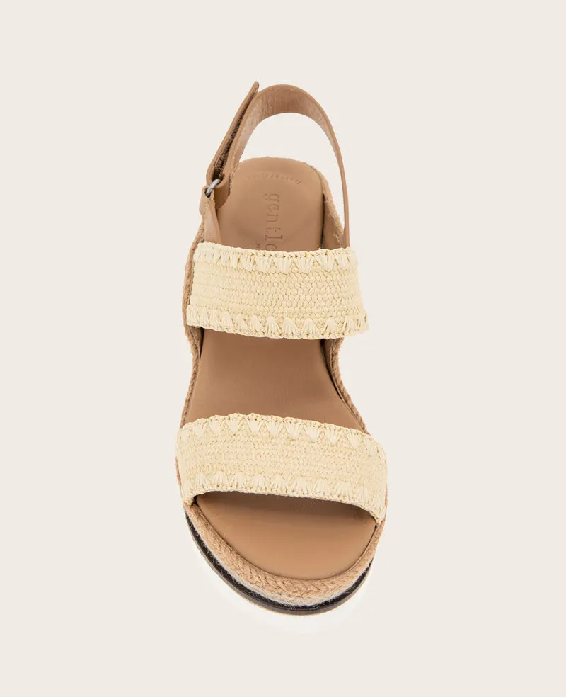 GENTLE SOULS - Evora Textile Espadrille Wedge