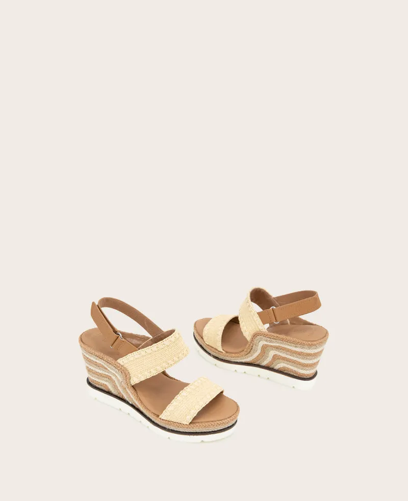GENTLE SOULS - Evora Textile Espadrille Wedge